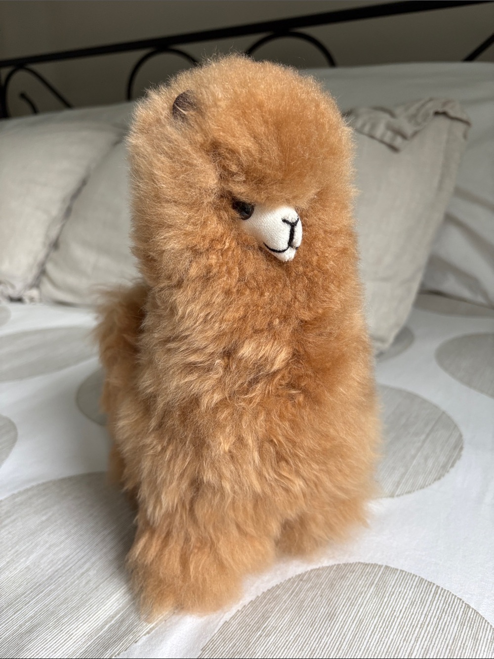 Plush Alpaca Stuffed Animal - Caramel Brown
